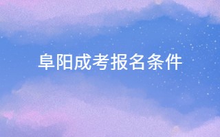 阜陽成考報名條件