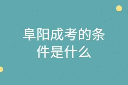 阜陽成考